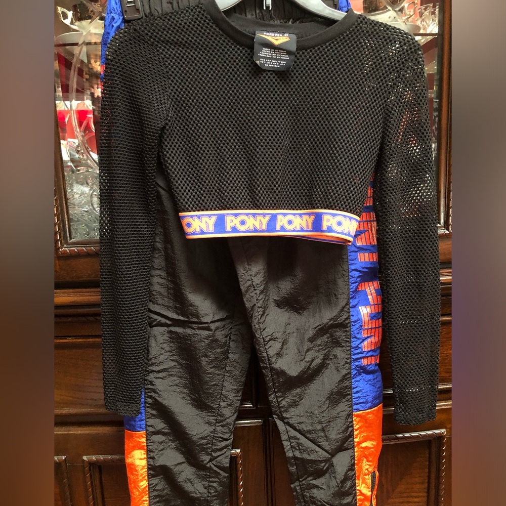 Pony Black Mesh Set with Blue and Orange Accents
